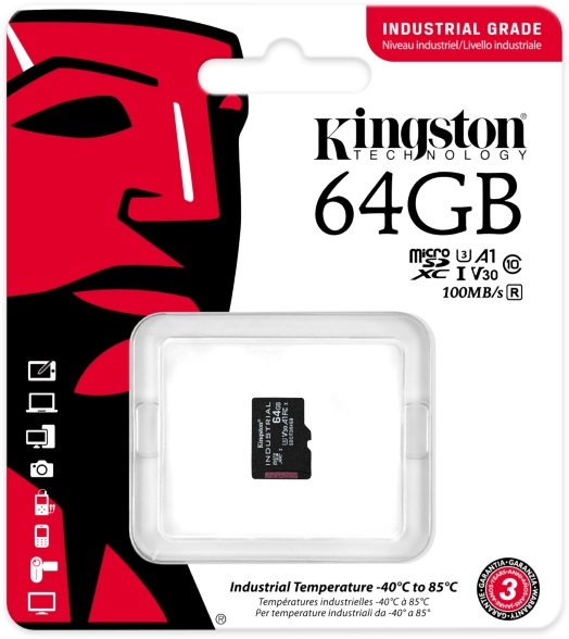 Kingston 64GB SD micro Industrial (SDXC Class 10 A1) (SDCIT2/64GBSP) memóriakártya