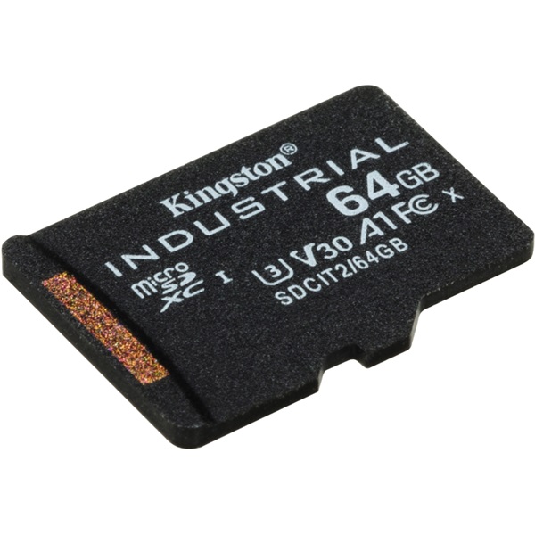 Kingston 64GB SD micro Industrial (SDXC Class 10 A1) (SDCIT2/64GB) memóriakártya + olvasó