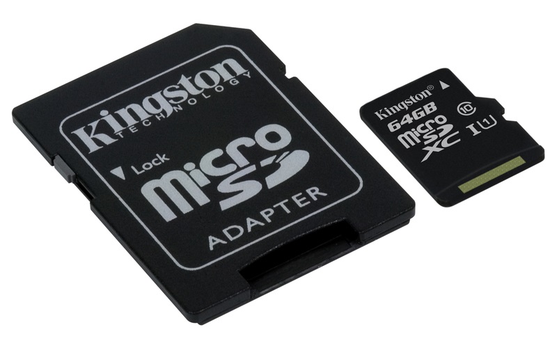 Kingston 64GB SD micro (SDXC Class 10  UHS-I) (SDC10G2/64GB) memóriakártya adapterrel