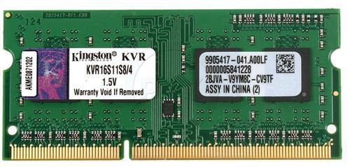 Kingston 4GB/1600MHz DDR-3 (KVR16S11S8/4) notebook memória