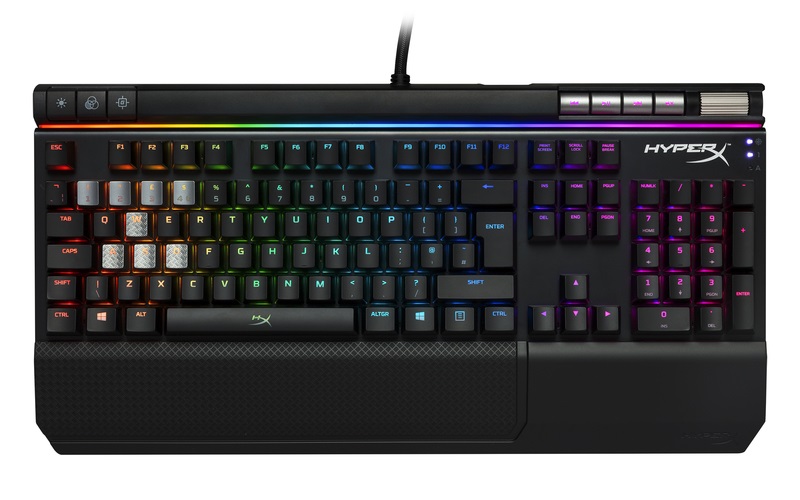 Kingston HyperX Alloy Elite (Cherry MX barna) US RGB világító mechanikus gamer billentyűzet