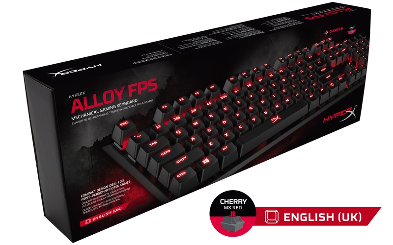 Kingston HyperX Alloy FPS  (Cherry MX piros) világító mechanikus gamer billentyűzet