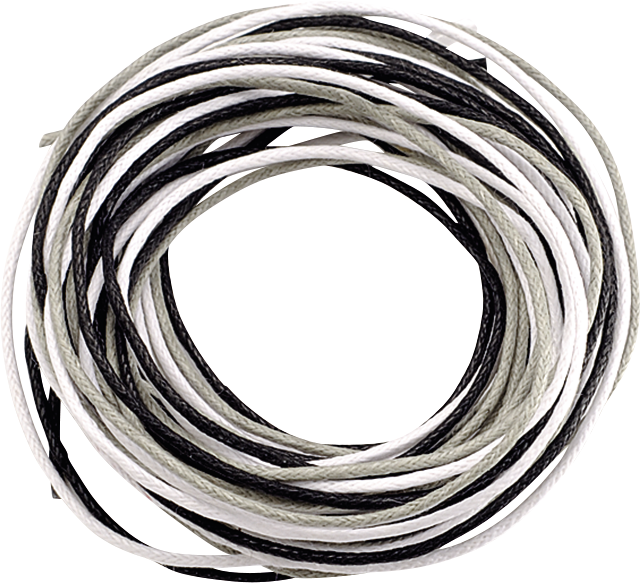 Knorr Prandell 1 mm 3x1,7 m fekete-fehér viaszolt zsinór