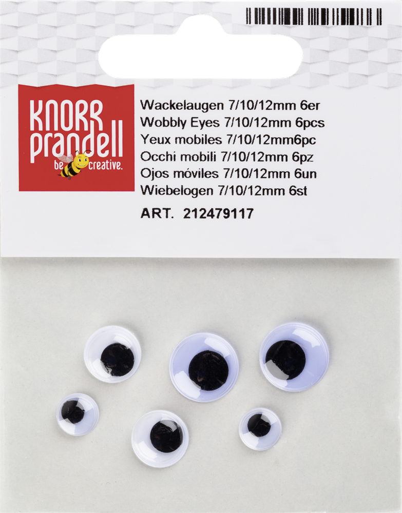 Knorr Prandell 7/10/12 mm 6 db/csomag mozgó szemek