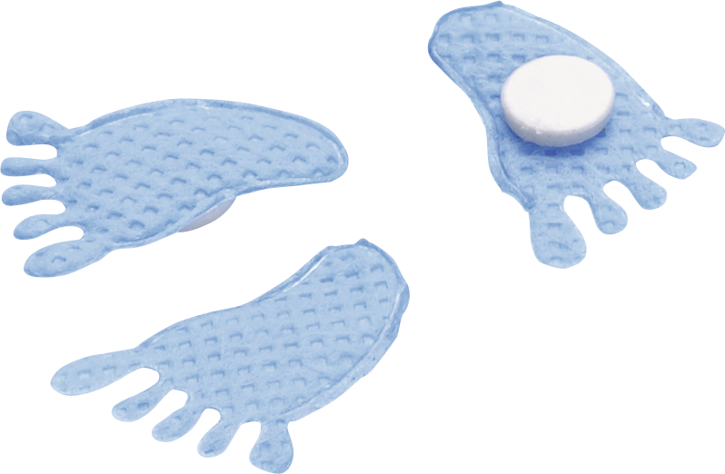 Knorr Prandell Babyfeet 2,5 cm 20 db kék polisztirol dekoráció
