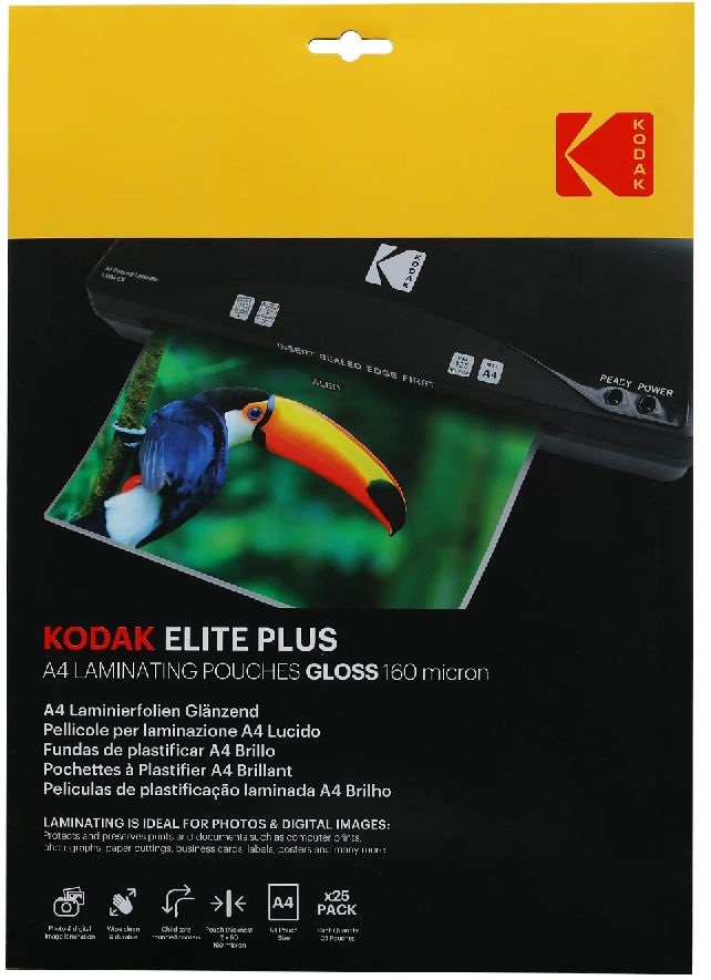 Kodak A4 160 micron 25 db/csomag fényes lamináló fólia