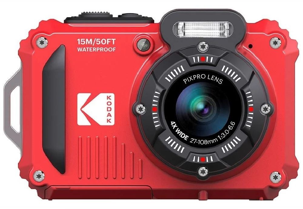 Kodak Pixpro WPZ2 vízálló/porálló/ütésálló digitális piros fényképezőgép + 16Gb microSd + akkumulátor
