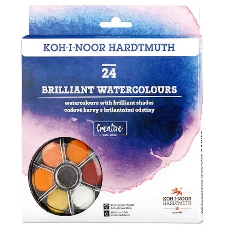 Koh-I-Noor hardtmuth brilliant kerek 24 színű vízfesték készlet
