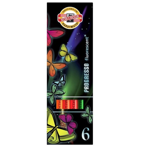 Koh-I-Noor 8741 Progresso Neon henger alakú 6db-os színes ceruza készlet