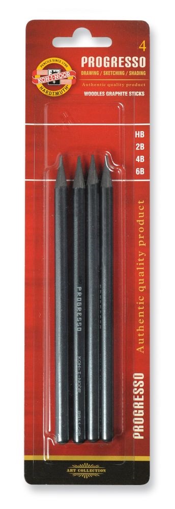 Koh-I-Noor Progresso 6B,4B,2B,HB, 4db-os grafitceruza