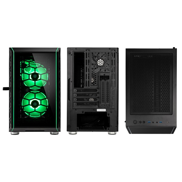 Kolink Citadel Glass SE ARGB mATX edzett üveg fekete ház