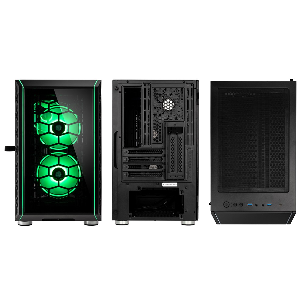 Kolink Citadel Glass SE ARGB mATX edzett üveg fekete ház