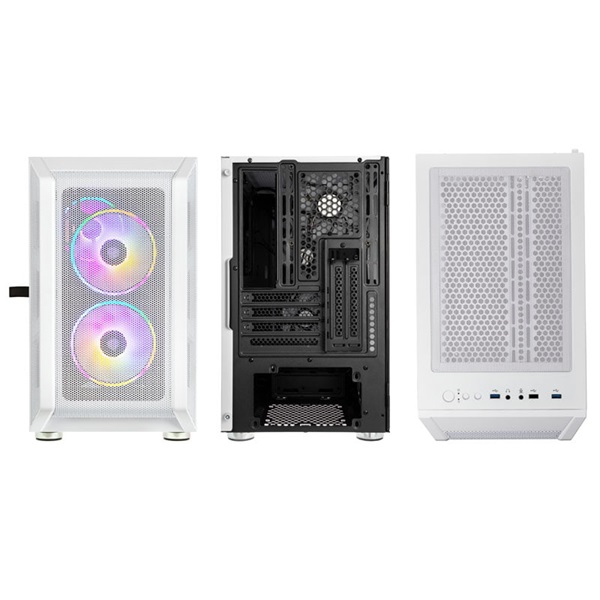 Kolink Citadel Mesh RGB mATX edzett üveg fehér ház