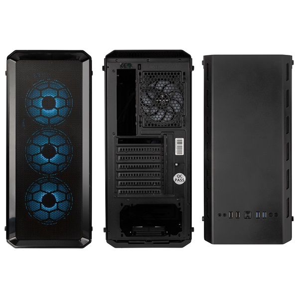 Kolink Levante V2 ARGB E-ATX edzett üveg fekete ház