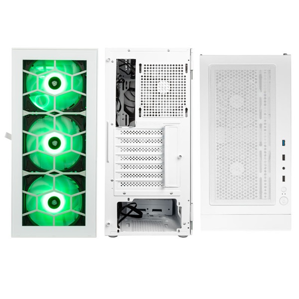 Kolink Observatory HF ARGB ATX edzett üveg fehér ház