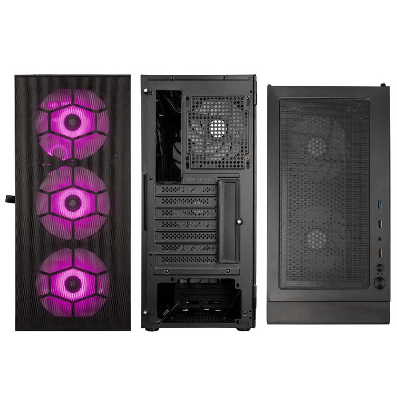 Kolink Observatory HF MESH ARGB ATX edzett üveg fekete ház