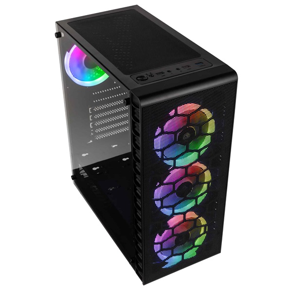 Kolink Observatory Lite Mesh RGB ATX edzett üveg fekete ház