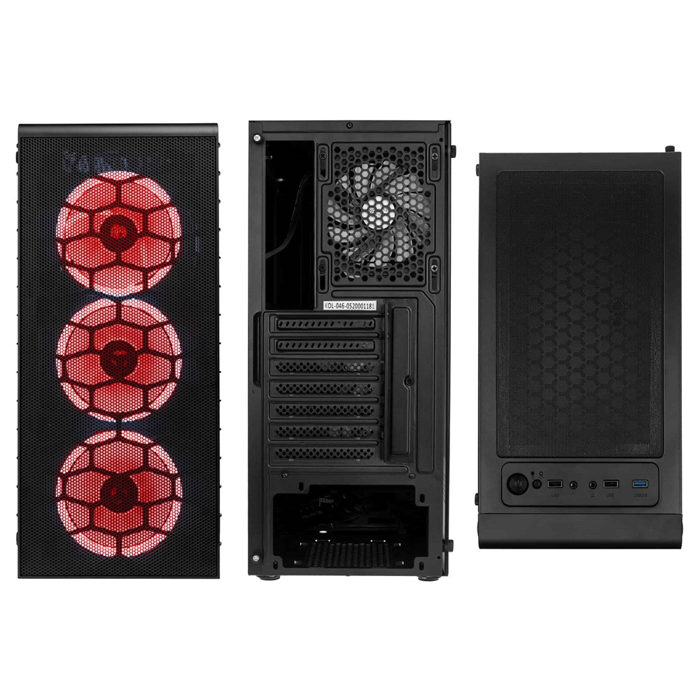 Kolink Observatory Lite Mesh RGB ATX edzett üveg fekete ház