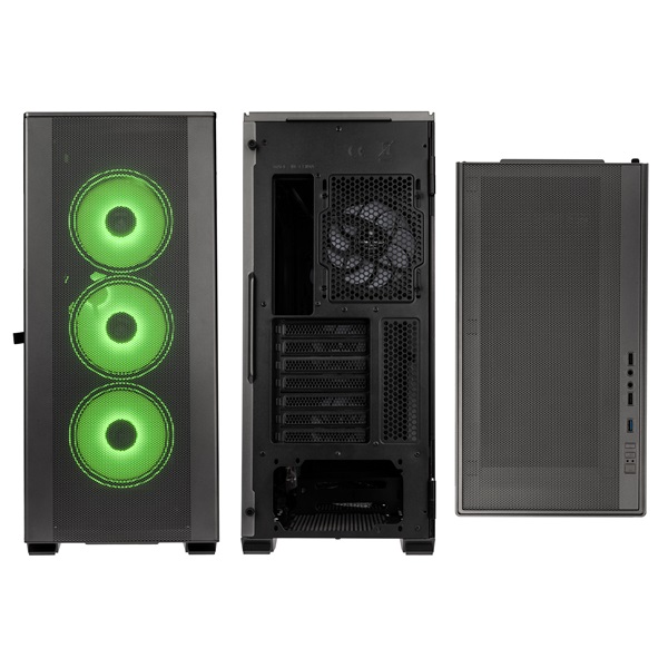 Kolink Stronghold Prism RGB ATX edzett üveg fekete ház