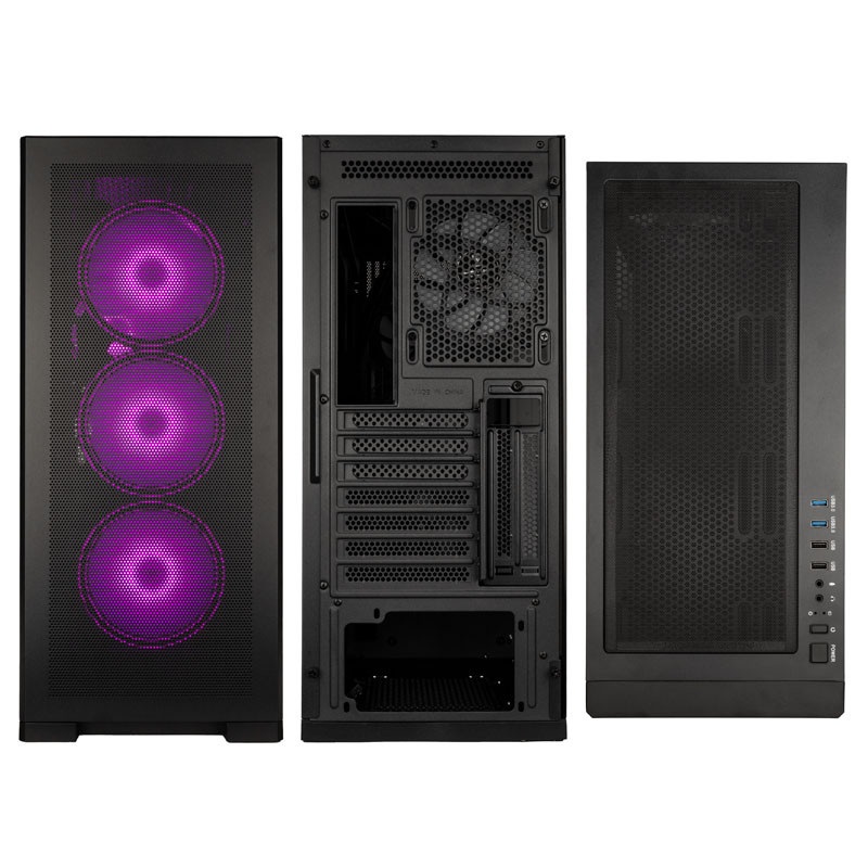 Kolink Unity Meshbay ARGB Midi-Tower edzett üveg fekete ház