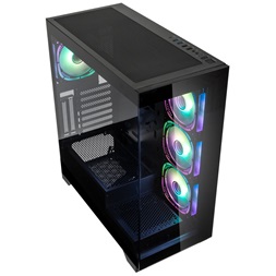 Kolink Unity Peak ARGB Midi Showcase edzett üveg fekete ház
