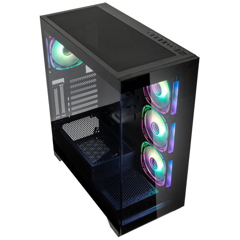 Kolink Unity Peak ARGB Midi Showcase edzett üveg fekete ház