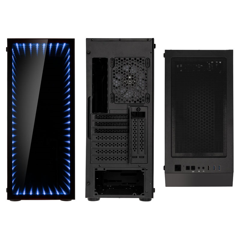 Kolink VOID Rift ARGB ATX edzett üveg fekete ház