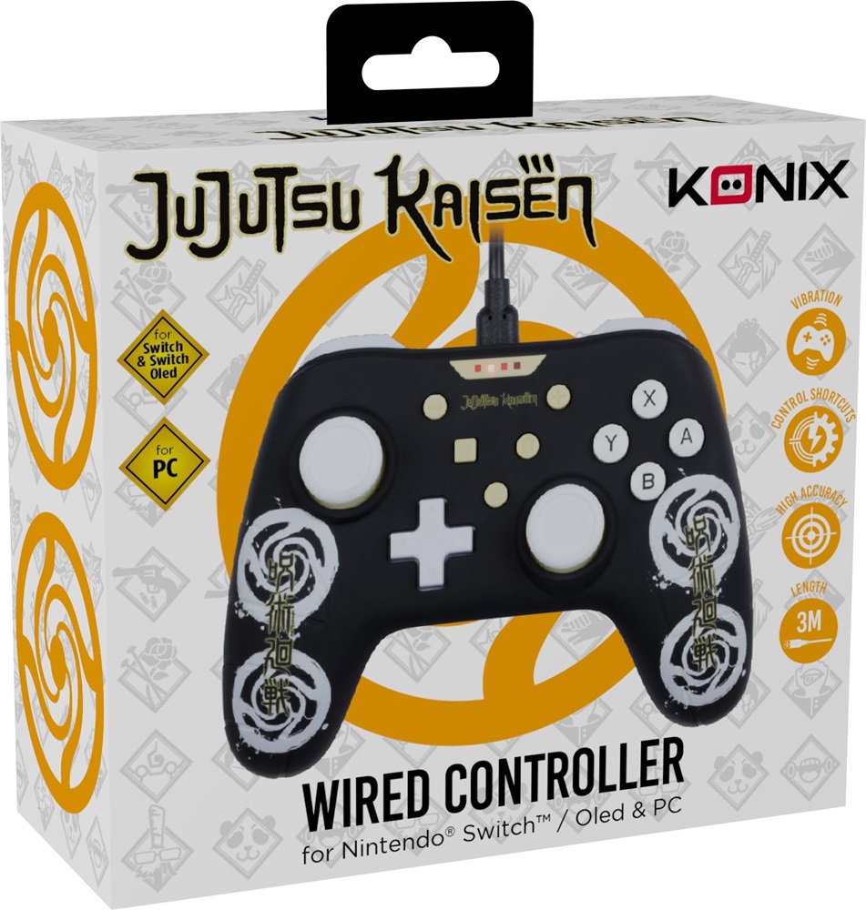 Konix KX-JUJU-SW-PAD-BLA Jujutsu Kaisen Nintendo Switch/PC vezetékes kontroller