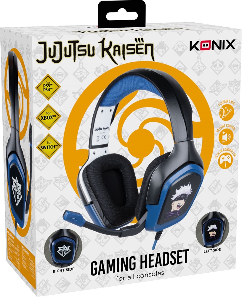 Konix Jujutsu Kaisen univerzális vezetékes gamer headset