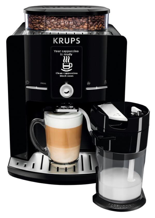 Krups EA829810 Latt`Espresso tejtartállyal fekete automata kávéfőző