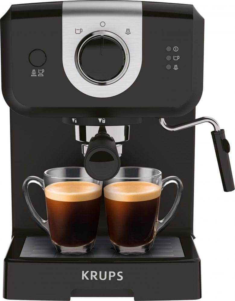 Krups XP320830 Espresso Steam & Pump Opio fekete espresso kávéfőző