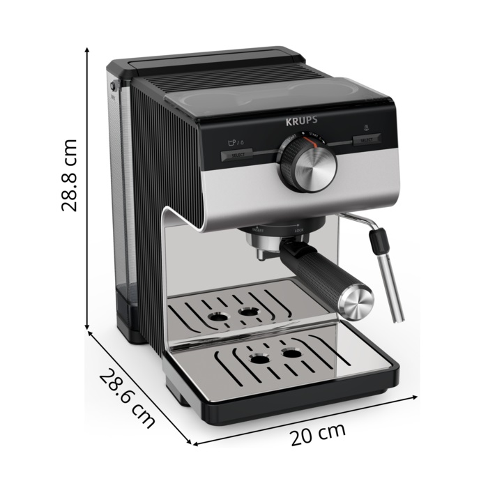 Krups XP384E10 Authentic+ ezüst espresso kávéfőző
