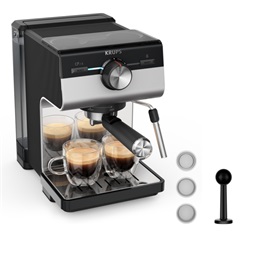 Krups XP384E10 Authentic+ ezüst espresso kávéfőző
