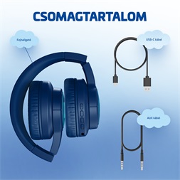 LAMAX GlowKid1 Bluetooth kék gyerek fejhallgató