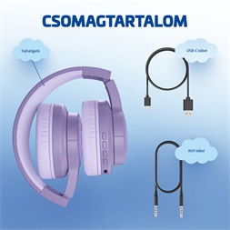 LAMAX GlowKid1 Bluetooth rózsaszín gyerek fejhallgató