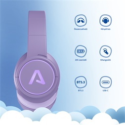 LAMAX GlowKid1 Bluetooth rózsaszín gyerek fejhallgató