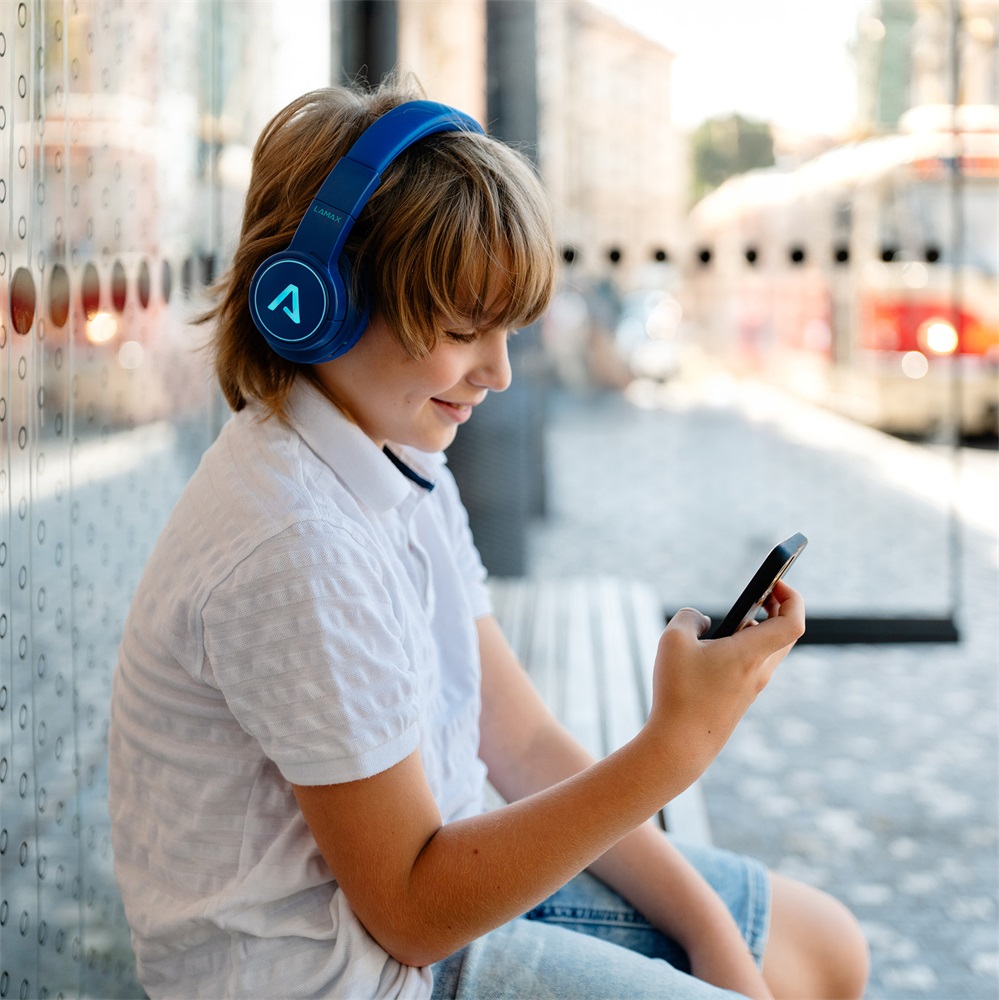 LAMAX GlowKid1 Bluetooth rózsaszín gyerek fejhallgató