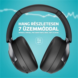 LAMAX HighComfort2 ANC aktív zajszűrős Bluetooth fekete fejhallgató