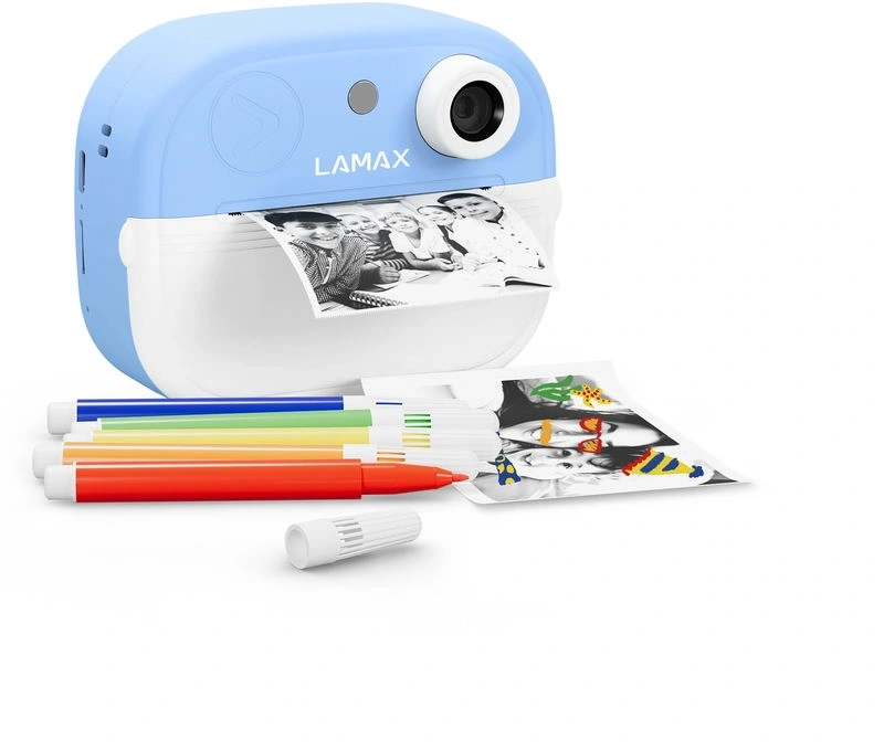 Lamax InstaKid2 Play - blue hőpapíros kék gyerek fényképezőgép