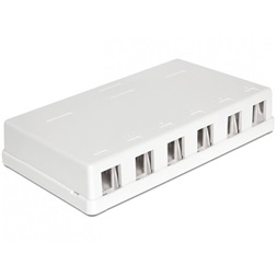 LAN Delock 86227 Keystone falra szerelhető doboz - 6portos