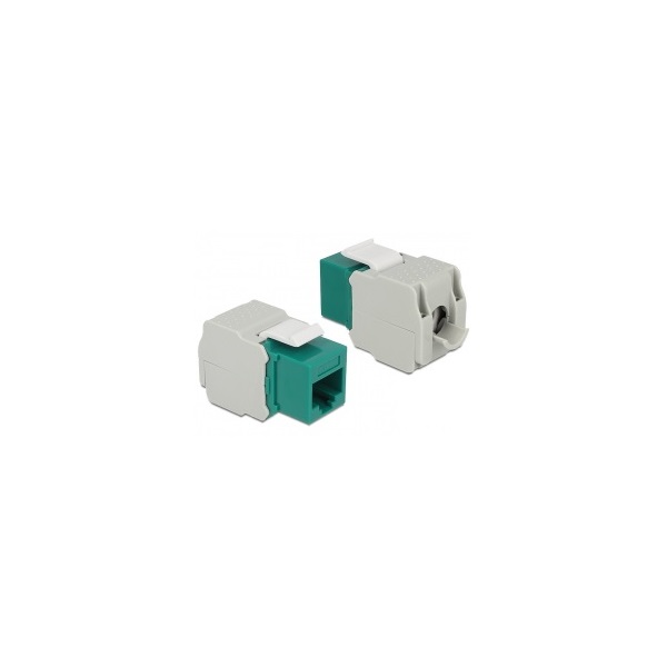 LAN Delock 86349 Keystone modul RJ45 aljzat - LSA Cat6 UTP - Zöld