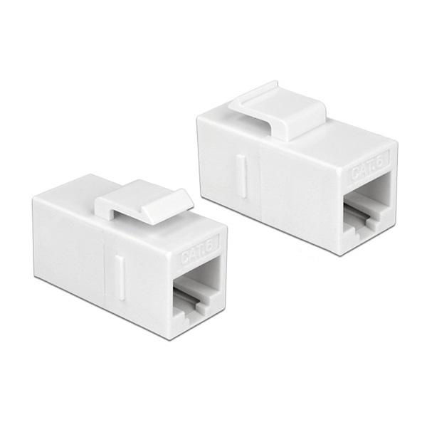 LAN Delock 86379 RJ45 > RJ45 Keystone modul  Cat.6 UTP fehér