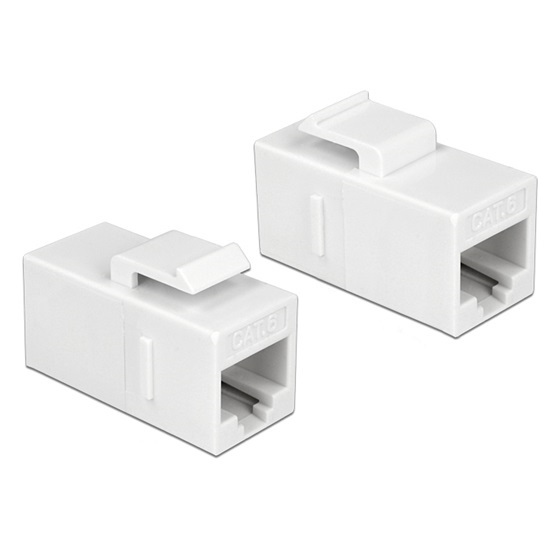 LAN Delock 86379 RJ45 > RJ45 Keystone modul  Cat.6 UTP fehér