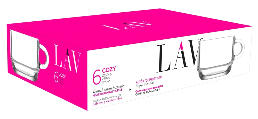 LAV Cozy Coffee 270ml kávés pohár szett 6 darabos LV-COZ427F