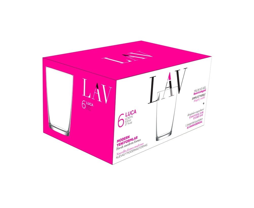 LAV Luca Long Drink 510ml koktélos pohár szett 6 darabos LV-LCA375F