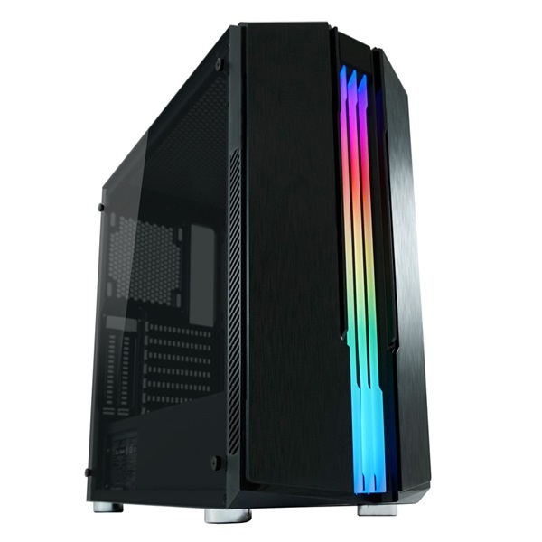 LC-Power Számítógépház - 702B - Skyscraper X (fekete, fekete belső, ablakos, mATX/ATX, 2xUSB3.0, 2xUSB2.0)