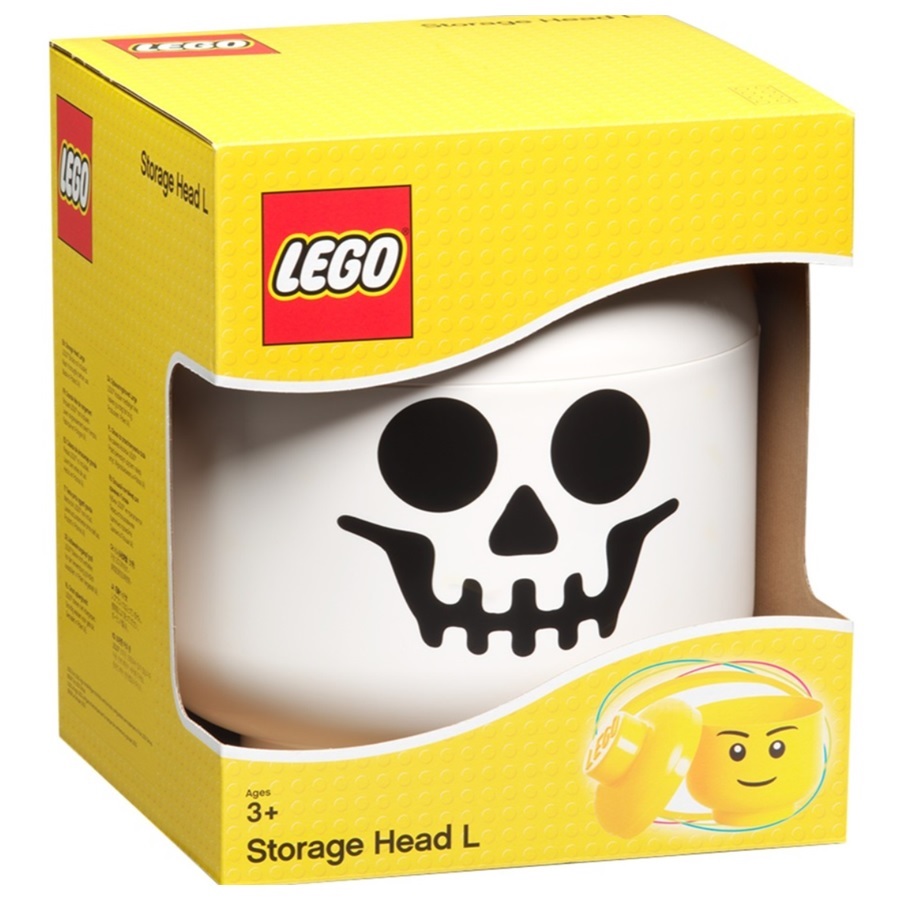 LEGO Csontváz tárolófej, nagy, fehér (8,5 literes)