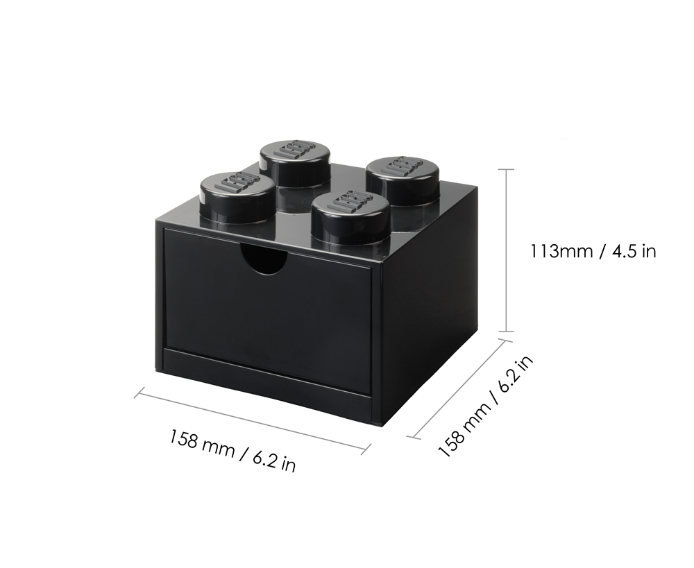 LEGO Fiókos tárolódoboz 2x2,kicsi,fekete