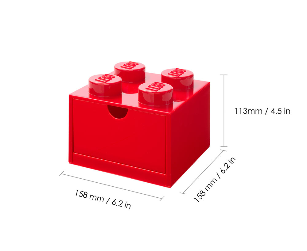 LEGO Fiókos tárolódoboz 2x2,kicsi, piros