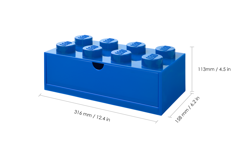 LEGO Fiókos tárolódoboz 2x4,kicsi, kék